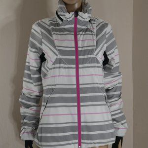 Lululemon Run Hustle Jacket in Traverse Stripe Paris Perfection Womens Size 6